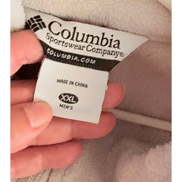 Columbia Men's XXL Full Zip Fleece Vest Gray Soft Warm Outdoor Layering - Picture 4 of 6